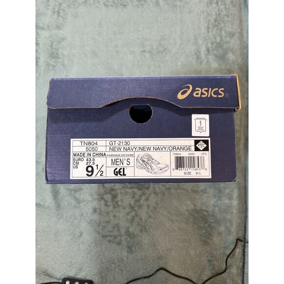 ASICS GT-2130 GEL Running Shoes New Navy Orange Mesh Low Top Athletic Sneaker main image 5